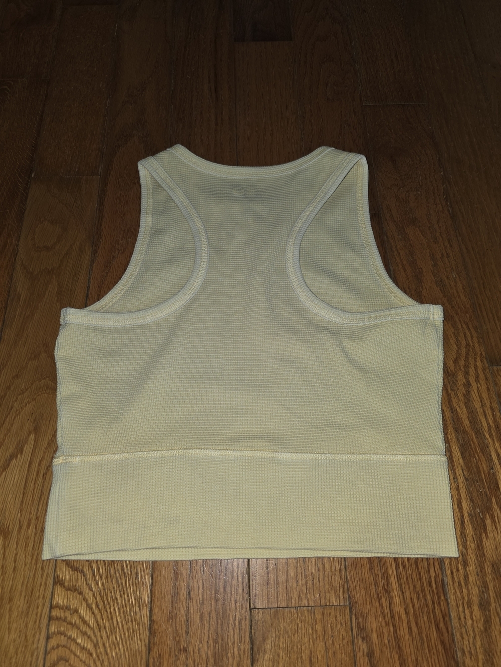 SO Yellow Ribbed Crop Tank Top - Picture 5 of 5